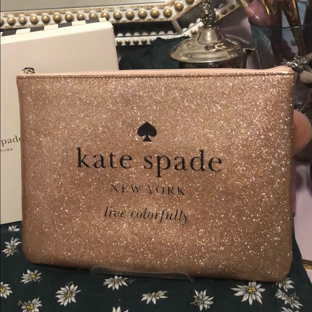 Kate spade glitter clutch